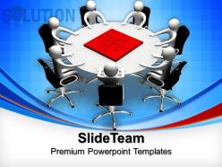 Powerpoint puzzle pieces template templates teamwork solution business pt layouts