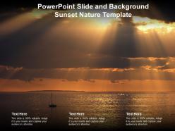 Powerpoint slide and background sunset nature template