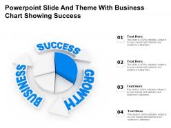 Powerpoint slide and theme with business chart showing success