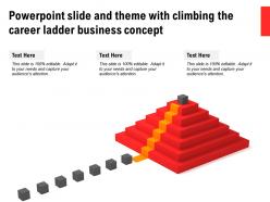 Powerpoint Slide And Theme With Climbing The Career Ladder Business Concept