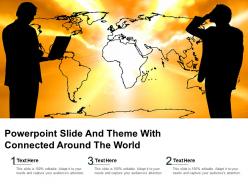 Powerpoint slide and theme with connected around the world
