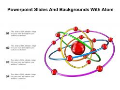 Powerpoint slides and backgrounds with atom