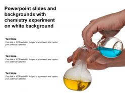 Powerpoint slides and backgrounds with chemistry experiment on white background