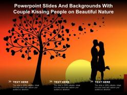 Powerpoint slides and backgrounds with couple kissing people on beautiful nature