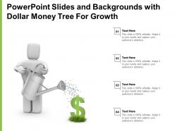 Powerpoint slides and backgrounds with dollar money tree for growth
