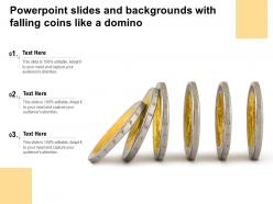 Powerpoint Slides And Backgrounds With Falling Coins Like A Domino