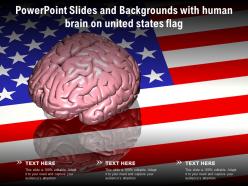 Powerpoint slides and backgrounds with human brain on united states flag