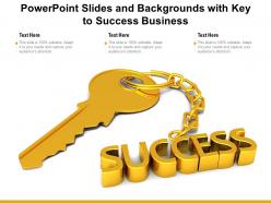 Powerpoint Slides And Backgrounds With Key To Success Business