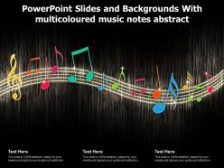Powerpoint slides and backgrounds with multicoloured music notes abstract