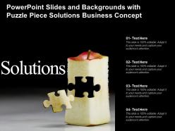 Powerpoint slides and backgrounds with puzzle piece solutions business concept