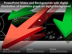Powerpoint slides backgrounds with digital illustration of business graph on digital background