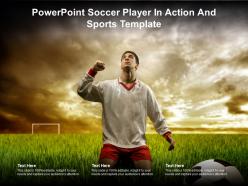 Powerpoint soccer player in action and sports template