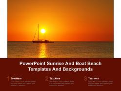 Powerpoint sunrise and boat beach templates and backgrounds