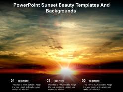 Powerpoint sunset beauty templates and backgrounds