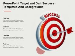 Powerpoint target and dart success templates and backgrounds