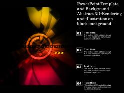 Powerpoint template abstract 3d rendering and illustration on black background