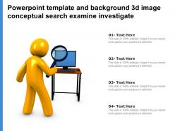 Powerpoint template and background 3d image conceptual search examine investigate
