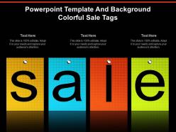 Powerpoint template and background colorful sale tags