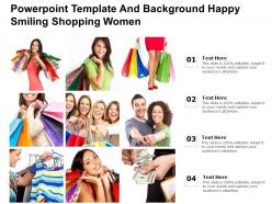 Powerpoint template and background happy smiling shopping women