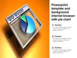 Powerpoint template and background internet browser with pie chart