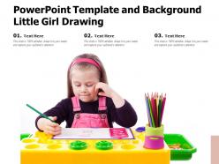Powerpoint template and background little girl drawing