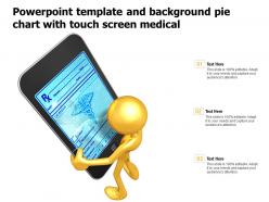 Powerpoint template and background pie chart with touch screen medical