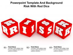 Powerpoint template and background risk with red dice