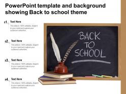 Powerpoint template and background showing back to school theme