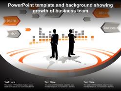 Powerpoint template and background showing growth of business team