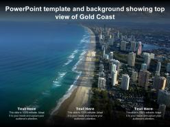 Powerpoint template and background showing top view of gold coast