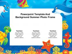 Powerpoint template and background summer photo frame