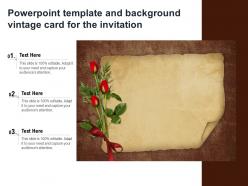Powerpoint template and background vintage card for the invitation