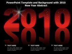 Powerpoint template and background with 2010 new year abstract