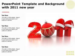 Powerpoint template and background with 2011 new year