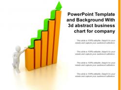 Powerpoint template and background with 3d abstract business chart for company