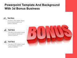 Powerpoint template and background with 3d bonus business