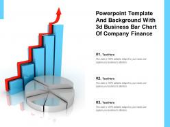 Powerpoint template and background with 3d business bar chart of company finance
