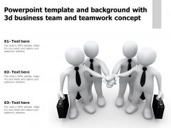 Powerpoint template and background with 3d business team and teamwork concept