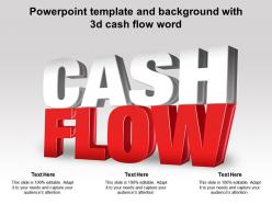Powerpoint template and background with 3d cash flow word