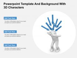 Powerpoint template and background with 3d characters