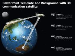 Powerpoint Template And Background With 3d Communication Satellite