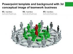 Powerpoint template and background with 3d conceptual image of teamwork business