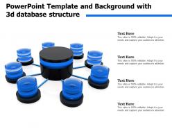 Powerpoint template and background with 3d database structure