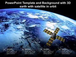 Powerpoint Template And Background With 3d Earth With Satellite In Orbit