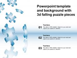 Powerpoint template and background with 3d falling puzzle pieces