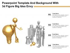 Powerpoint template and background with 3d figure big idea envy