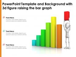 Powerpoint template and background with 3d figure raising the bar graph