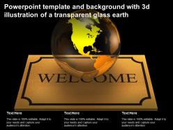 Powerpoint template and background with 3d illustration of a transparent glass earth