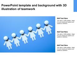 Powerpoint template and background with 3d illustration of teamwork