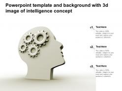 Powerpoint template and background with 3d image of intelligence concept